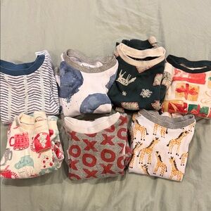 Burt’s Bees Bundle of 7 Kids Long Sleeve Pajama sets -